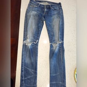 Citizens of Humanity distressed racer jeans sz 27